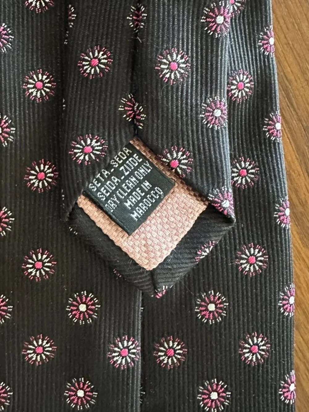 Thomas Pink Navy Pink Floral Silk Tie